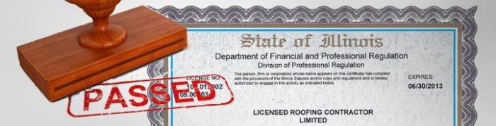 Illinois roofing license exam dates