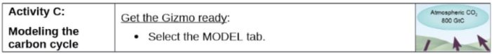 Carbon cycle gizmo answer key activity b