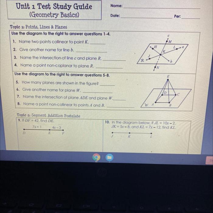 Chapter 1 basics of geometry answers