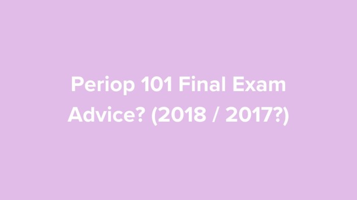 Aorn periop 101 final exam