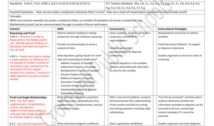 Geometry concepts and connections unit 4 answer key