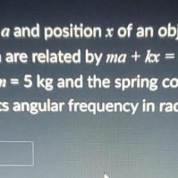 What is ax the x component of the object's acceleration