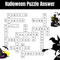 Halloween riddles crossword puzzle answer key