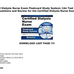 Certified dialysis nurse exam practice questions pdf